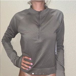 Grey Lululemon Jacket “Rest Less Cropped 1/2 Zip”
